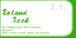 roland keck business card